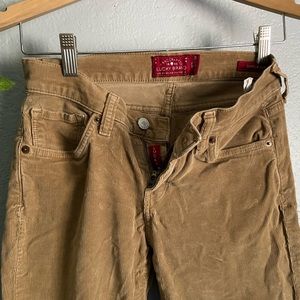 Tan corduroy lucky brand pants skinny